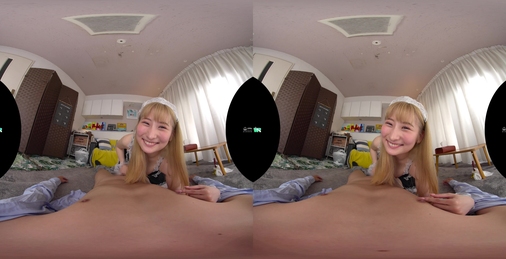 【VR】【8K超・超高画質VR】金髪美巨乳のおしゃぶり大好きエロエロメイドによる淫語＆おしゃぶりご奉仕！会社まで押しかけてきて中出しまでさせてくれるいいなり変態メイドと【淫手コキ・口内射精3発・尻コキ・中出し3発射】孕ませSEX 末広純 